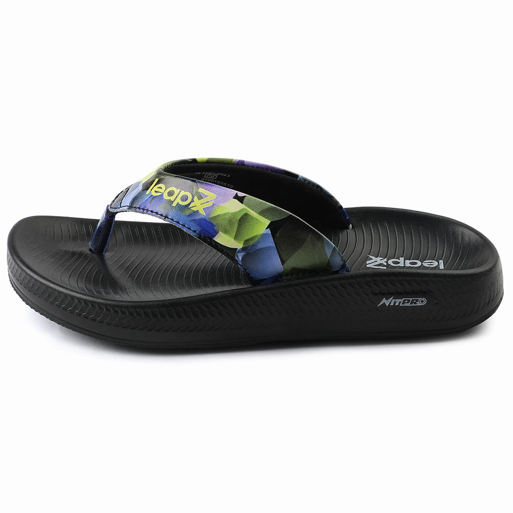 Leap7x Black Casual Flip-Flop For Women NITWALK-L3 By Liberty Wedge Slip-on Sneaker