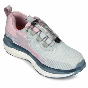 Leap7x Grey Sports Lacing Running Shoes For Women CHELSY-3 By Liberty Nano X3 Training Shoe