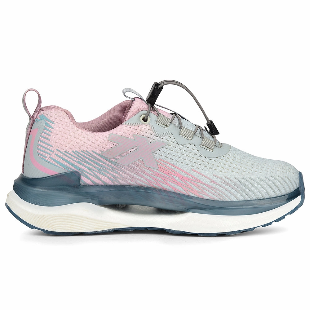 Leap7x Grey Sports Lacing Running Shoes For Women CHELSY-3 By Liberty Running Vs Training Shoes