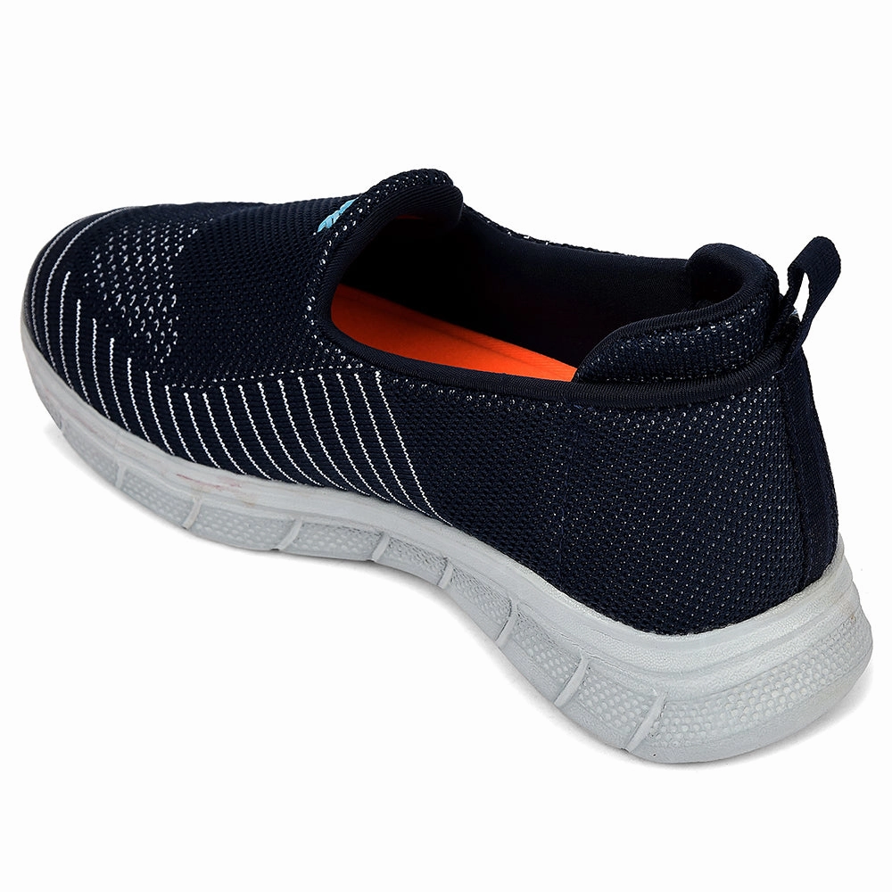 Leap7x Navy Blue Sports Non Lacing Walking Shoes For Women GHD-8 By Liberty Nb Trainer Shoes