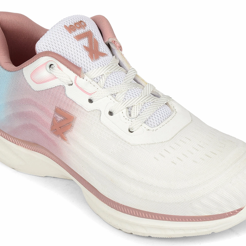 Leap7x Peach Sports Lacing Running Shoes For Women RWL-58 By Liberty Best Running Shoes For Daily Training 2025