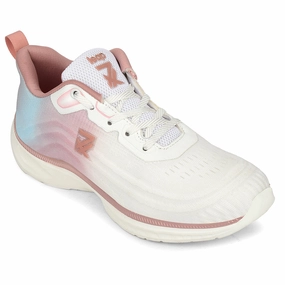 Leap7x Peach Sports Lacing Running Shoes For Women RWL-58 By Liberty 5.11 Training Shoes