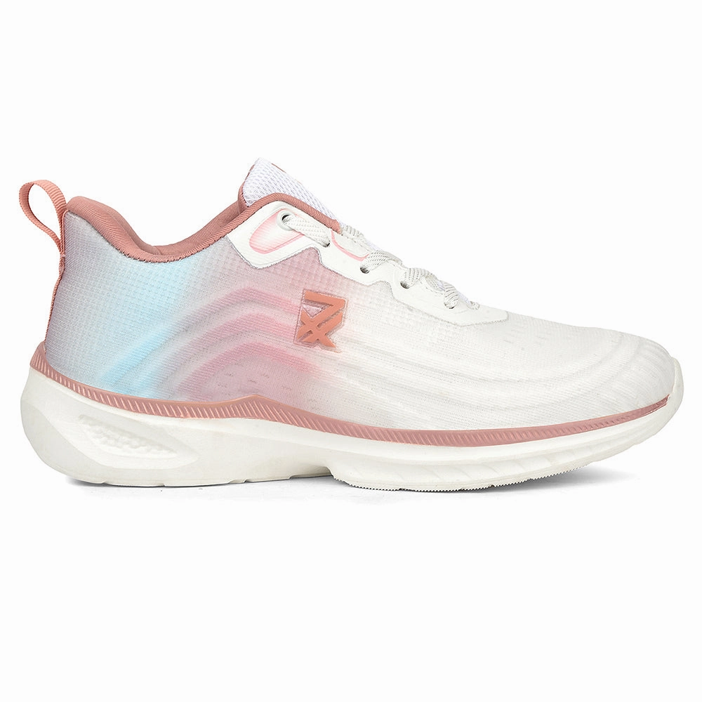 Training Shoes For Gym Leap7x Peach Sports Lacing Running Shoes For Women RWL-58 By Liberty