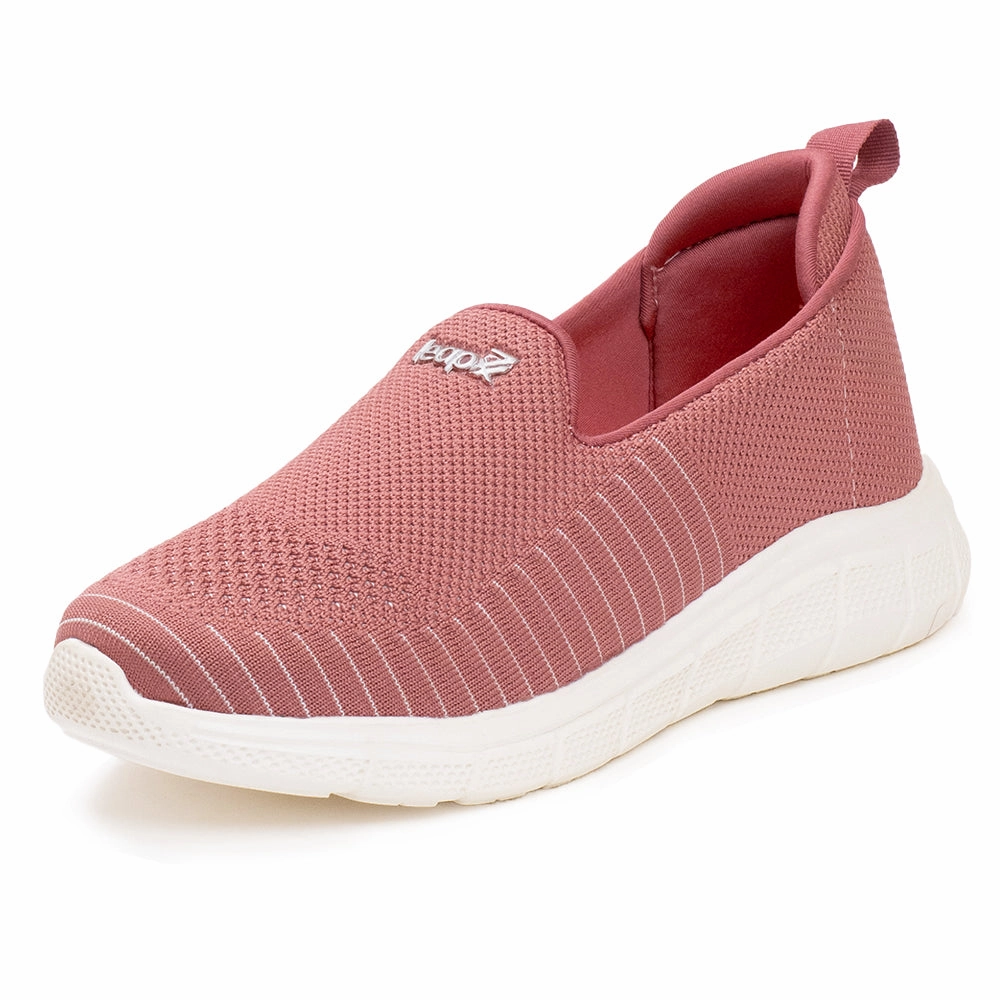 Flashfilm Trainer Training Shoes Leap7x Peach Sports Non Lacing Walking Shoes For Women GHD-8 By Liberty