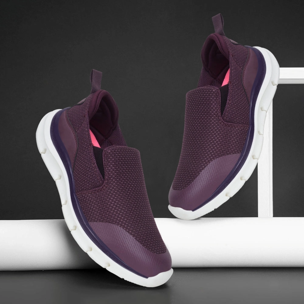 Best Training And Gym Shoes Leap7x Purple Non Lacing Sports Walking Shoes For Women BRISBEN10E By Liberty