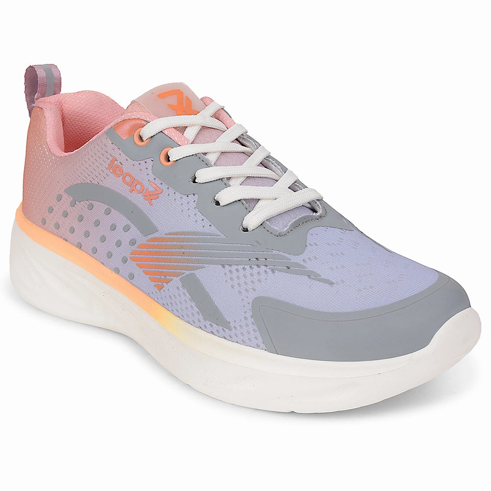 Leap7x Purple Sports Lacing Running Shoes For Women MITALI-1 By Liberty Running And Weight Training Shoes