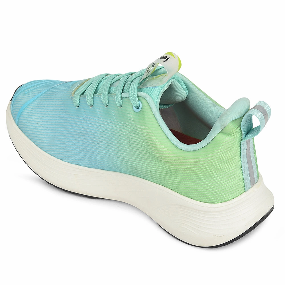 Bespoke Training Shoes 3d Design Leap7x Sea Green Sports Lacing Running Shoes For Women LIBYA-1 By Liberty