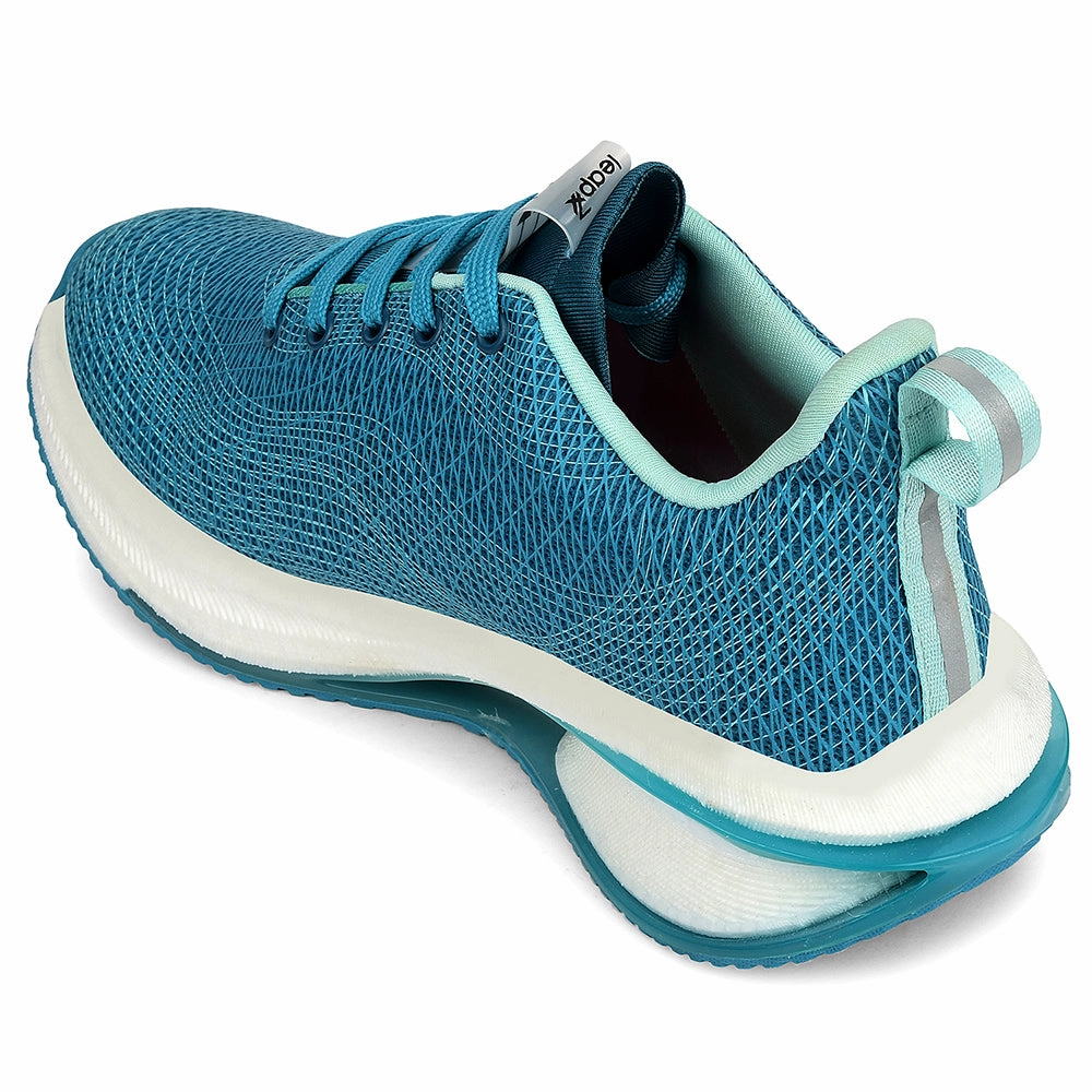 Best Running Shoes For Daily Training Leap7x Teal Blue Sports Lacing Running Shoes For Women ARMENIA-3 By Liberty