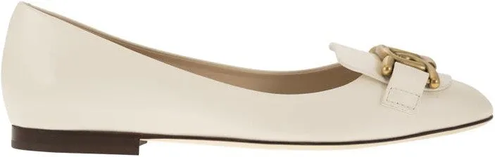 Flat Shoes Indonesia LEATHER BALLERINA WITH ACCESSORY