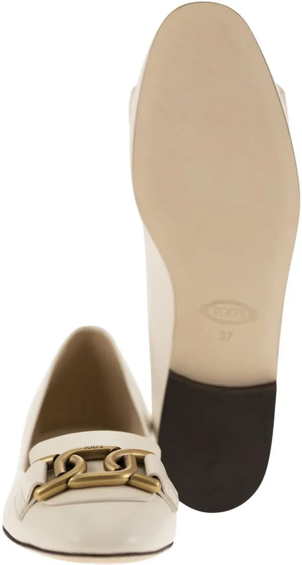 LEATHER BALLERINA WITH ACCESSORY Best Mountain Biking Shoes