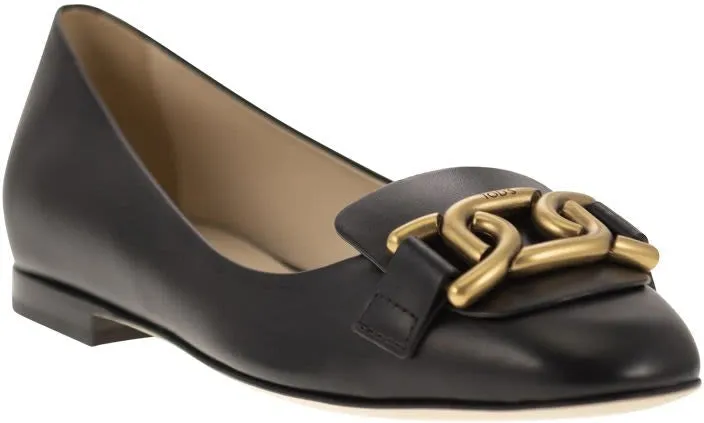 Shoes That Transform From Heels To Flats LEATHER BALLERINA WITH ACCESSORY