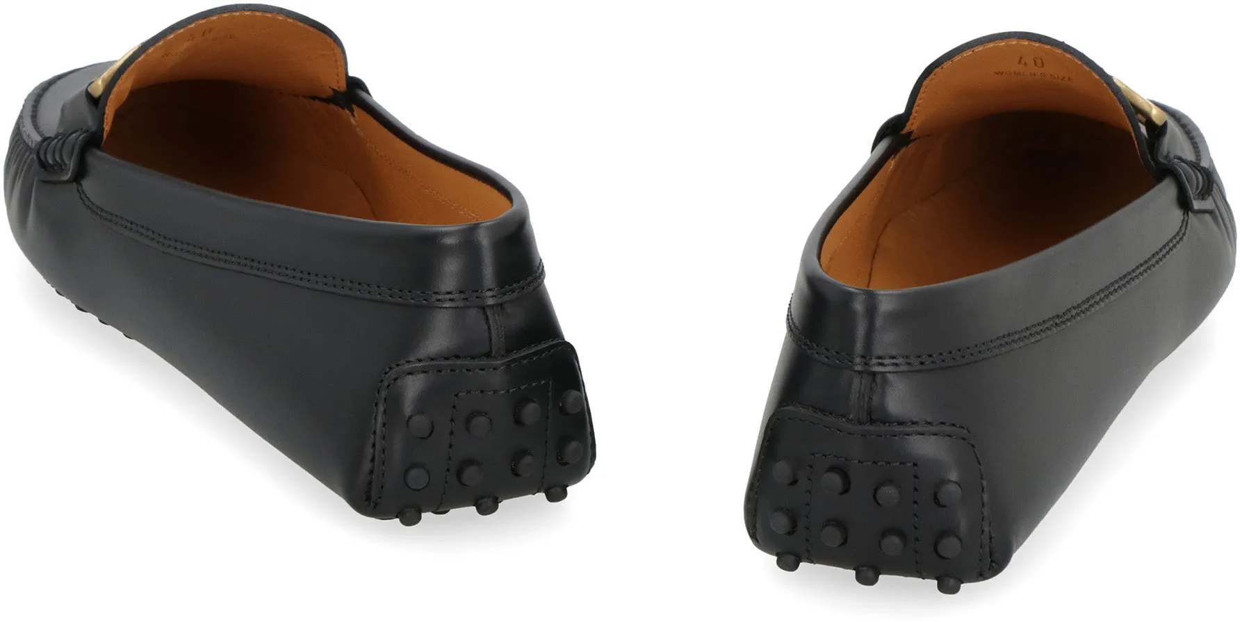 50s Penny Loafers LEATHER CHAIN LINK DETAIL LOAFERS