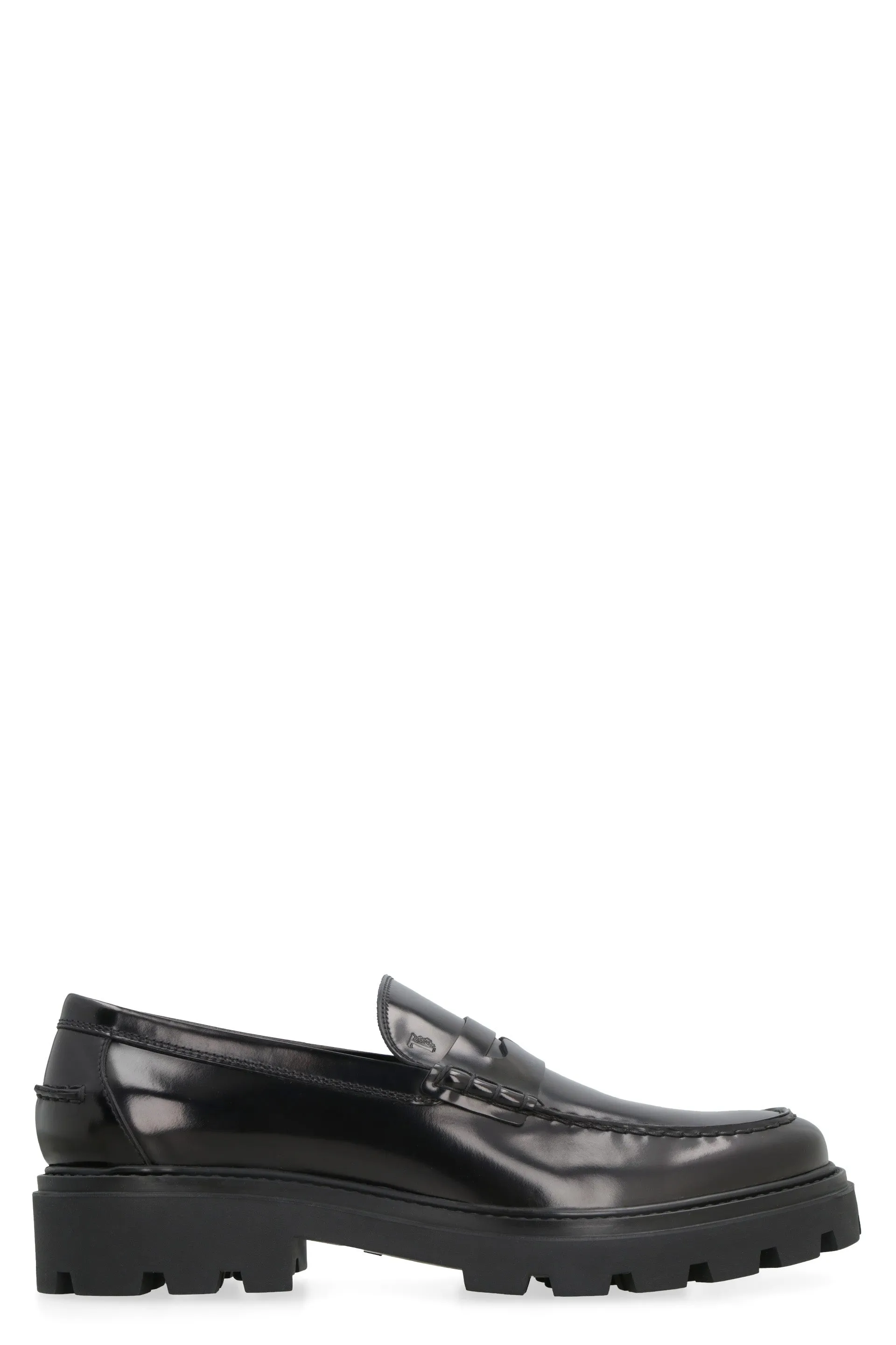 LEATHER PLATFORM LOAFERS Ostrich Skin Loafers