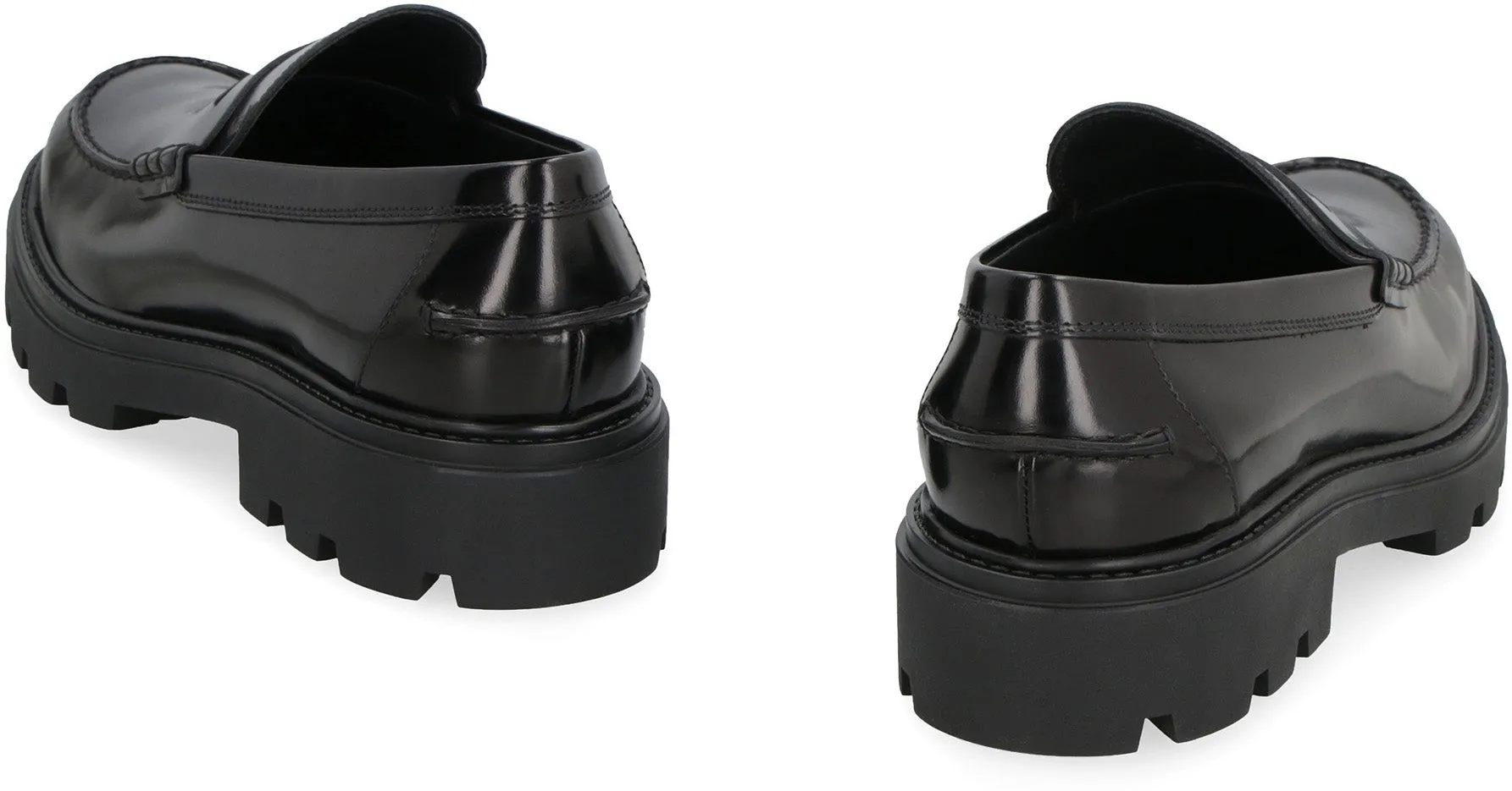 Wide Width Penny Loafers LEATHER PLATFORM LOAFERS