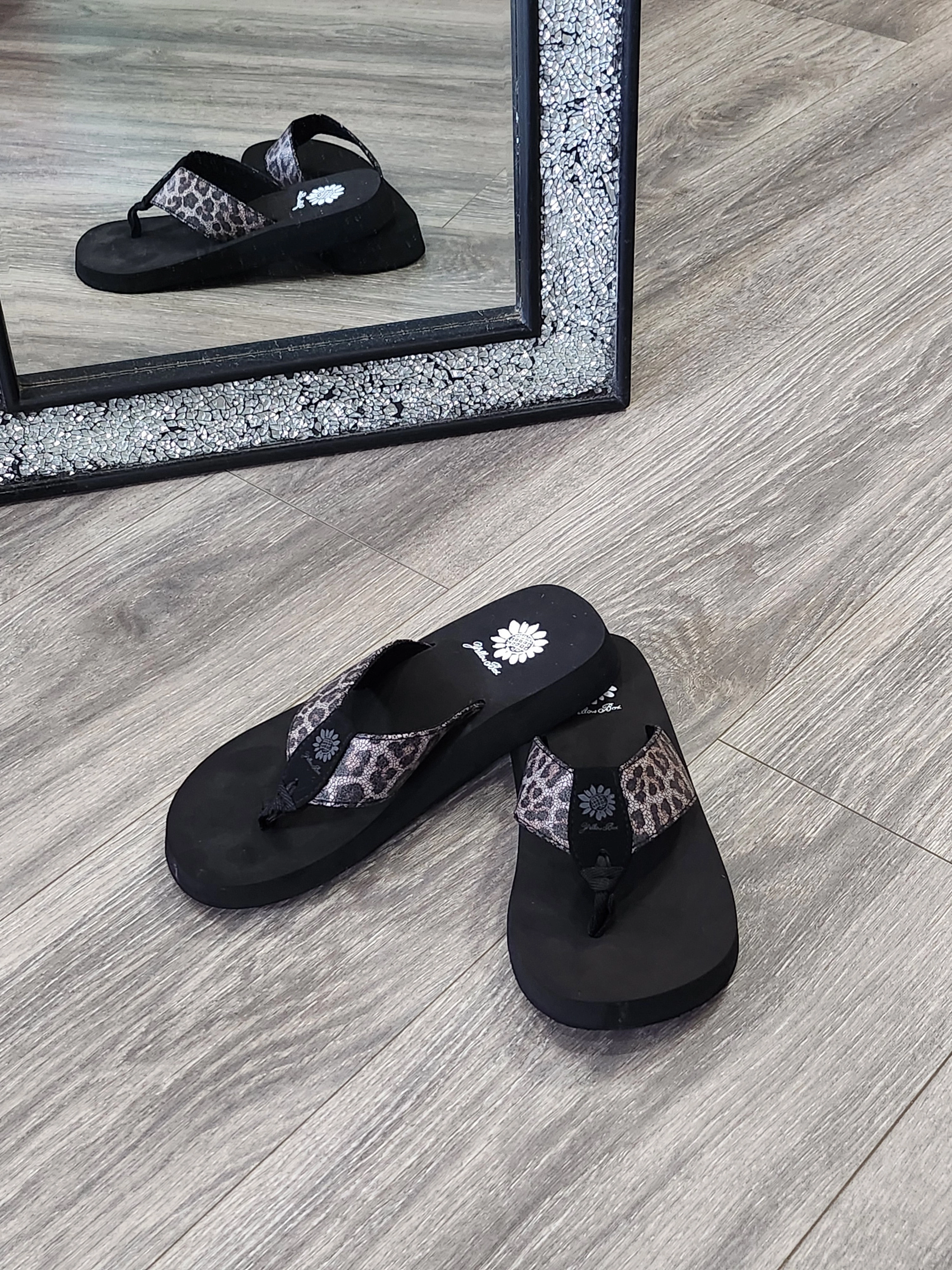 Leopard Flip Flops Slip On Arch Support Shoes