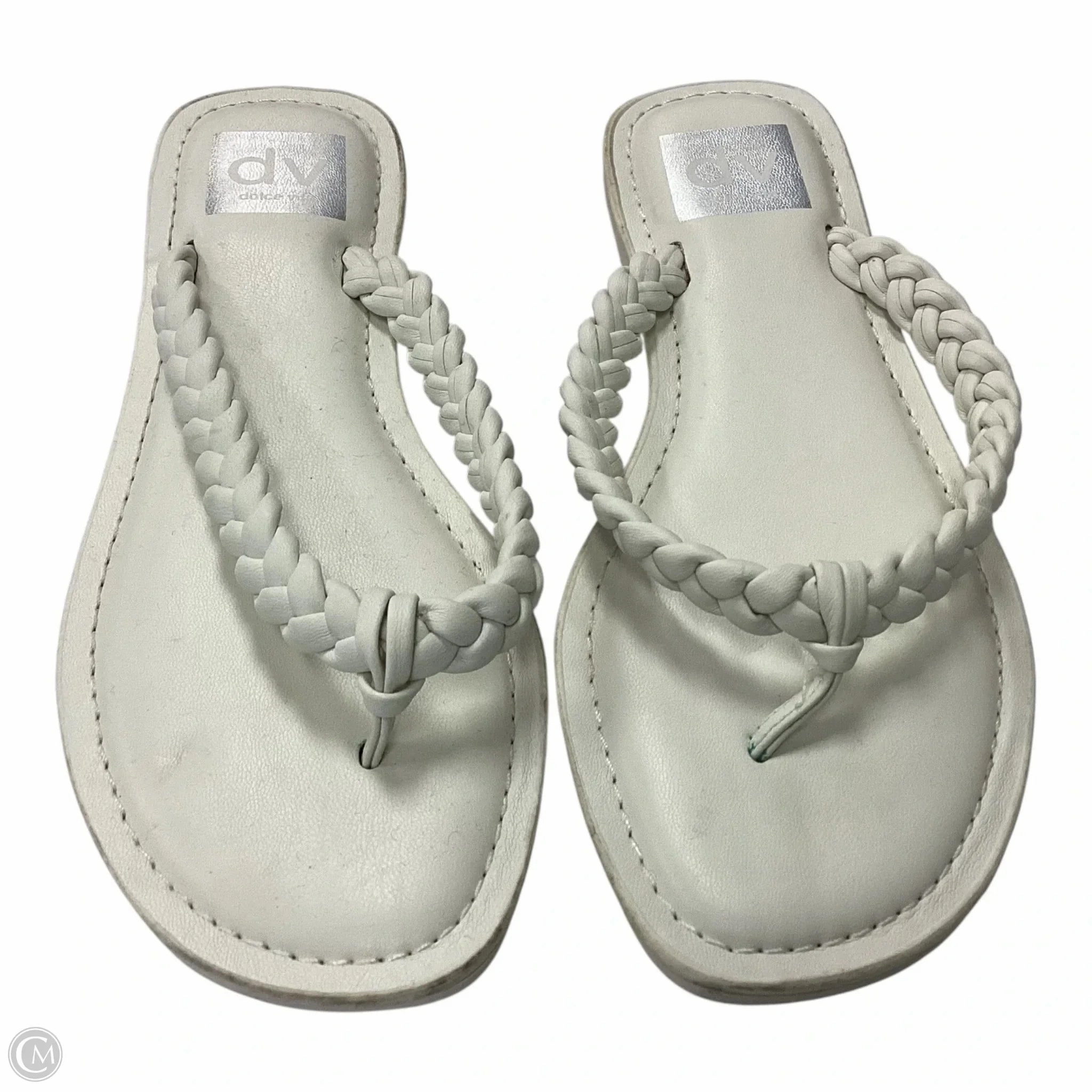 Sandals Flip Flops By Dolce Vita In White, Size: 7.5 Contoured Flip Flops