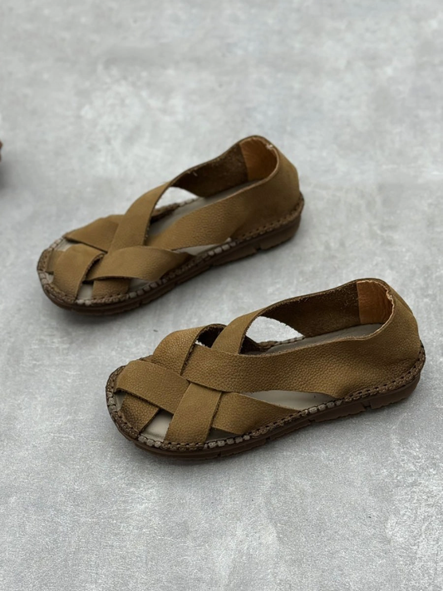 Best Basketball Shoes For Power Forwards Women Summer Casual Leather Weaven Flat Shoes WE1020