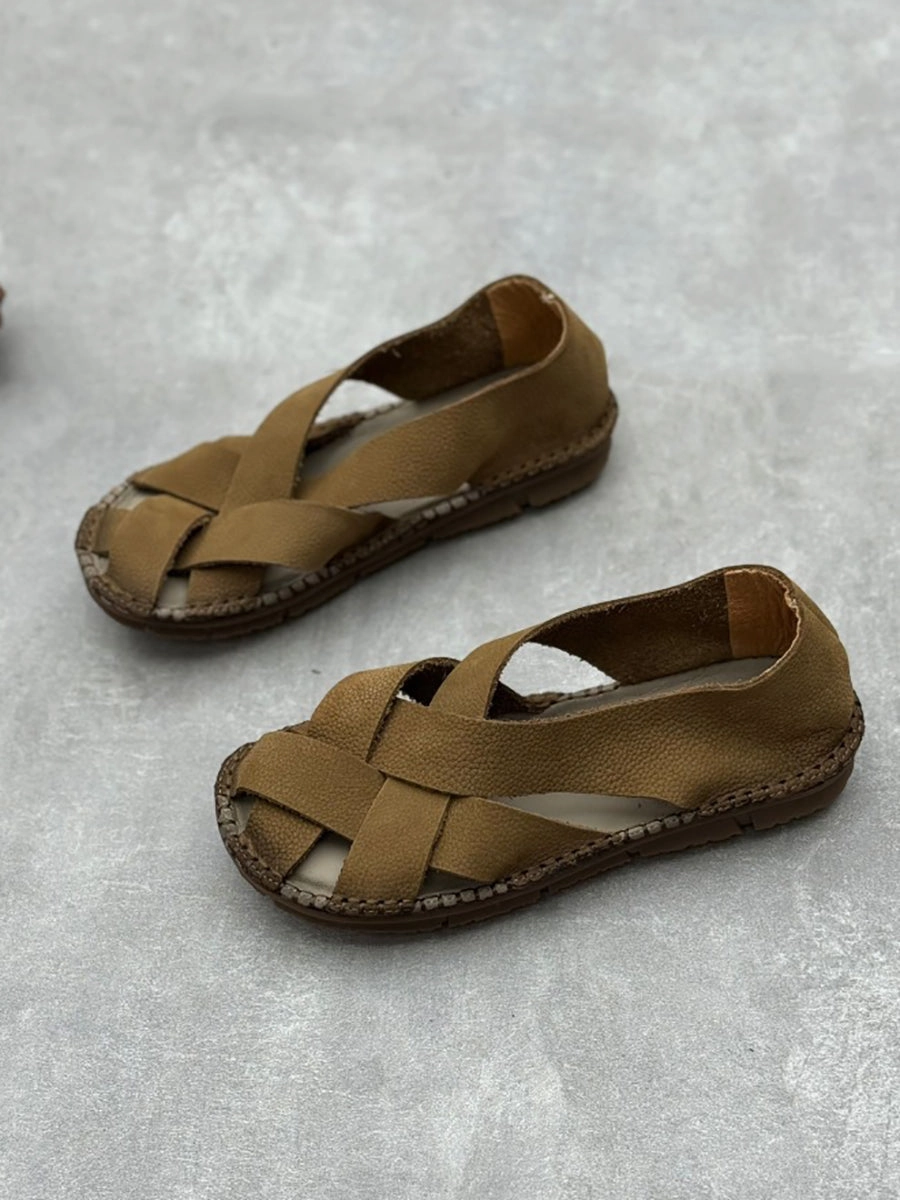 Best Basketball Shoes With Bounce Women Summer Casual Leather Weaven Flat Shoes WE1020