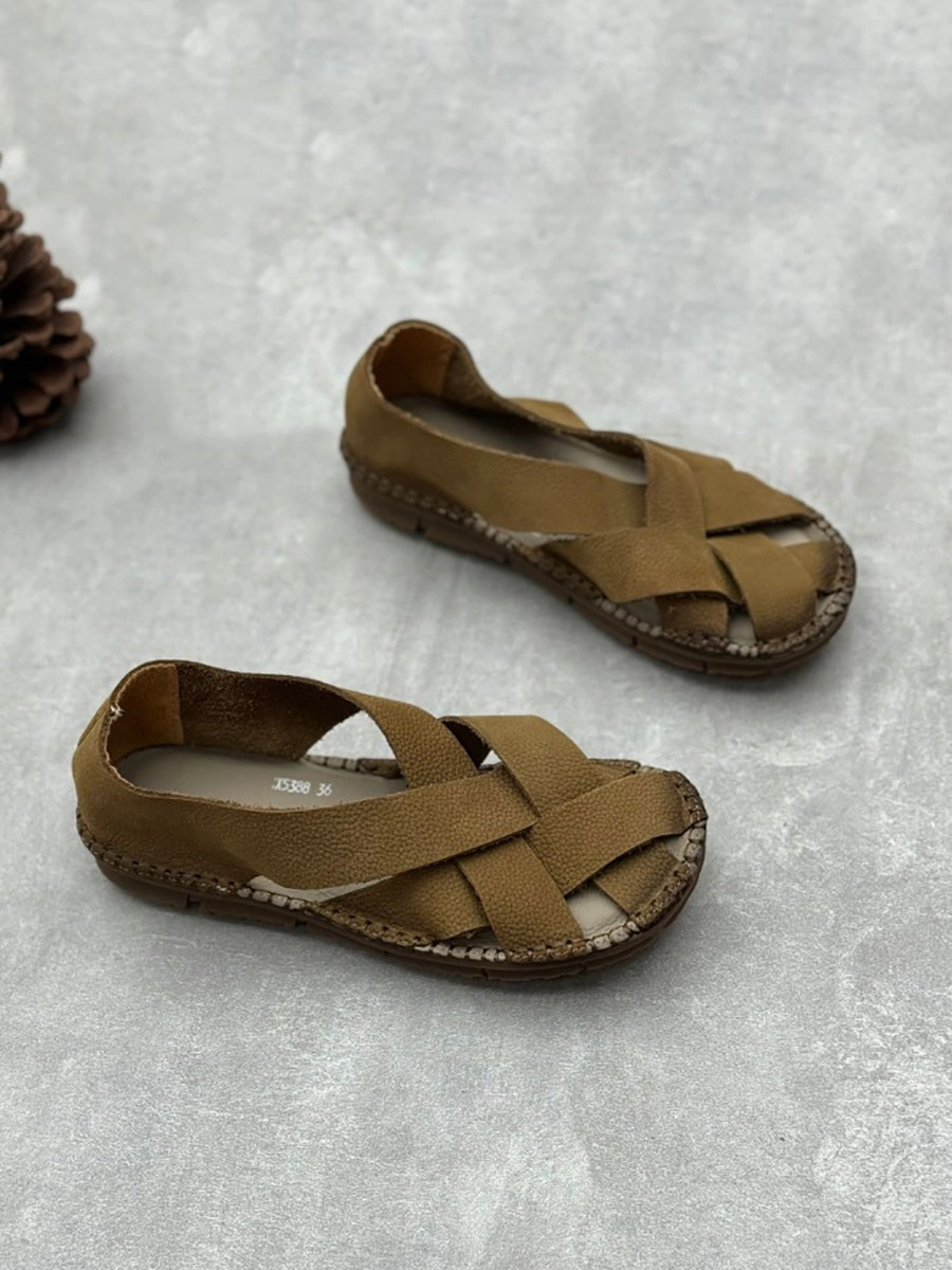 Women Summer Casual Leather Weaven Flat Shoes WE1020 Best Basketball Shoes For Bball