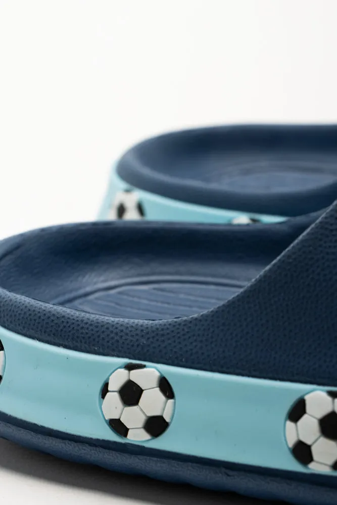 Foxing Slide Blue Best Running Shoe For Wide Feet