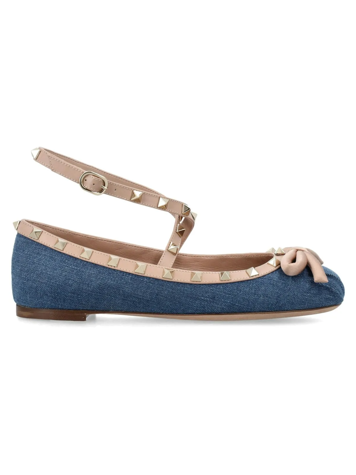 Closed Toe Shoes ROCKSTUD DENIM BALLERINA