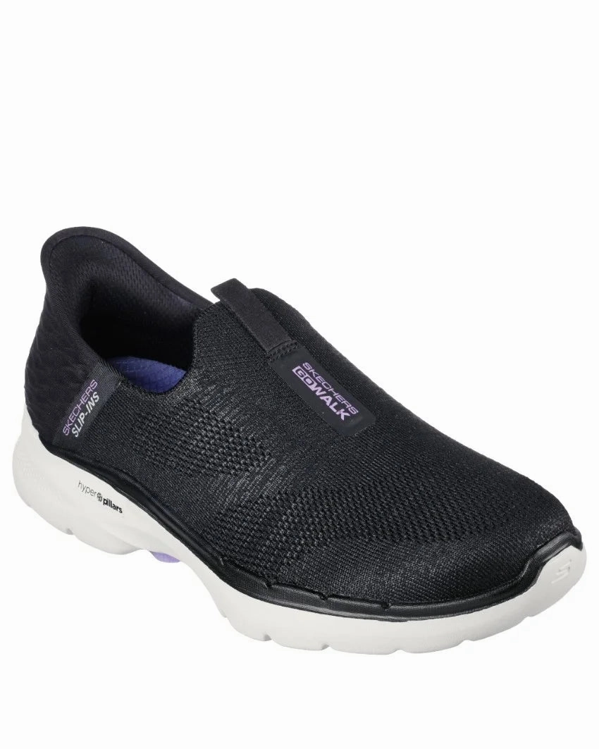 SKECHERS SLIP-INS: GO WALK 6 - FABULOUS VIEW - 124569 - BKLV Melissa Shoes