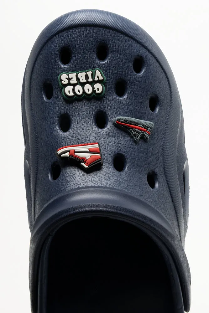 Clogs Navy Waffle Debut Vintage Running Shoe