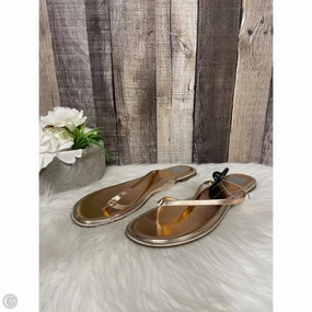 Sandals Flip Flops By Dolce Vita In Gold, Size: 9.5 Flip Flops Dirty