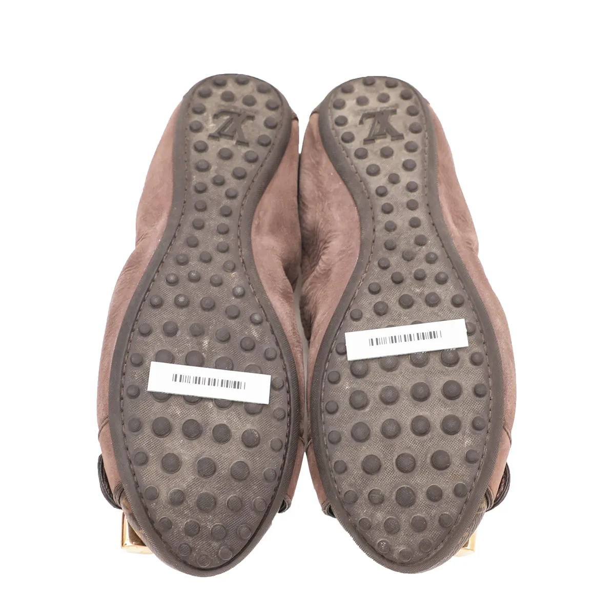 Flat Shoes For Biking Louis Vuitton Brown Monogram Iridescent Lucky Ballerina Flats 35