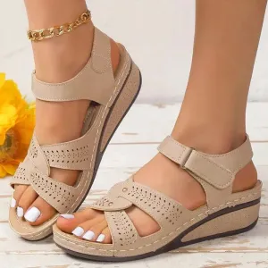 Low Heel Leather Wedge Sandals Sandals Resorts Florida