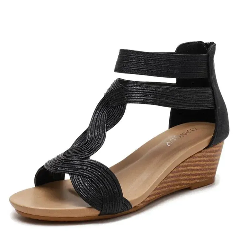 Low Heel Wedge Sandal Shoes Jamaica Over Water Bungalow