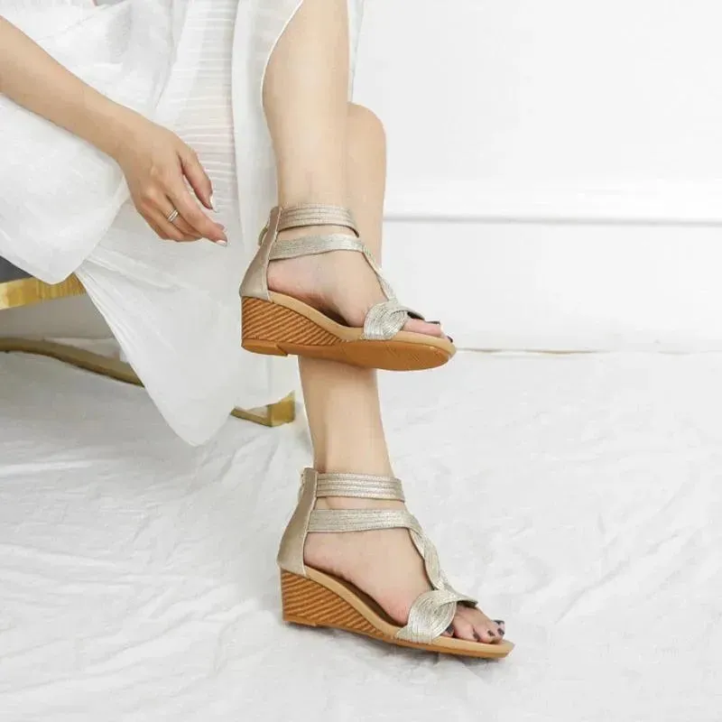 Sandals Extra Wide Low Heel Wedge Sandal Shoes