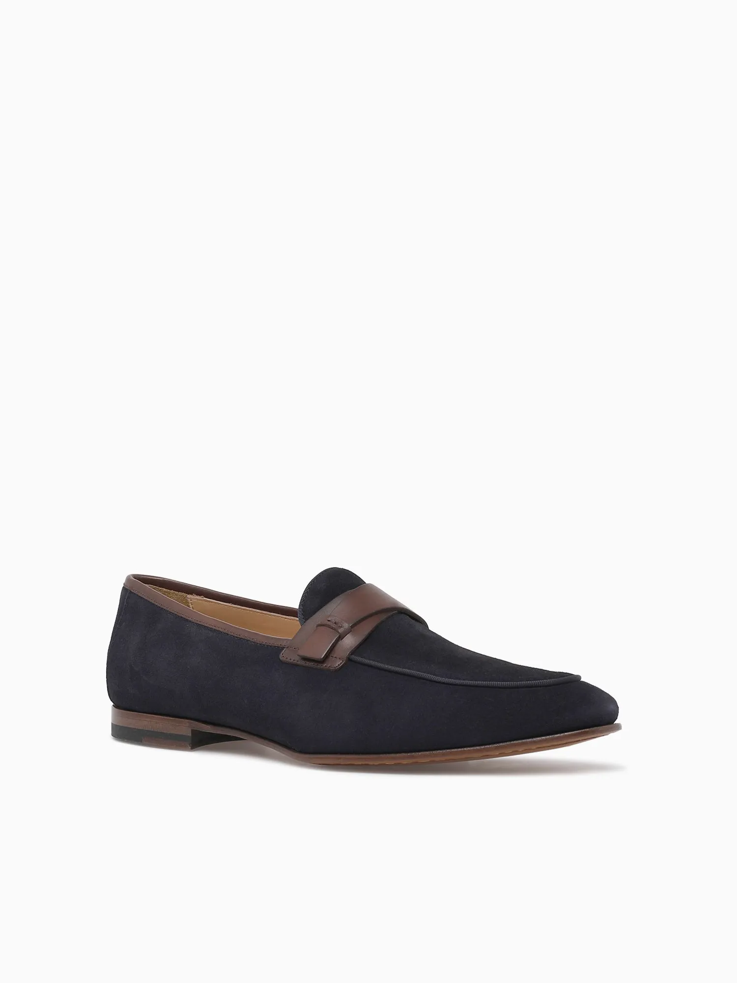 Maceo Blu Bruciato softy Butterfly Chunky Leather Loafers