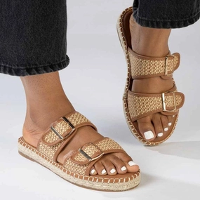 Covered Slip On Shoes Madison Loyalty Espadrille Mule - Tan