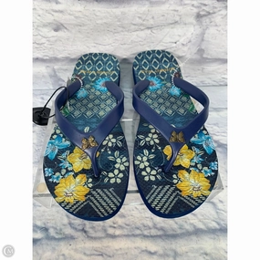 Sandals Flip Flops By Johnny Was In Blue, Size: 7 O Rageous Flip Flops
