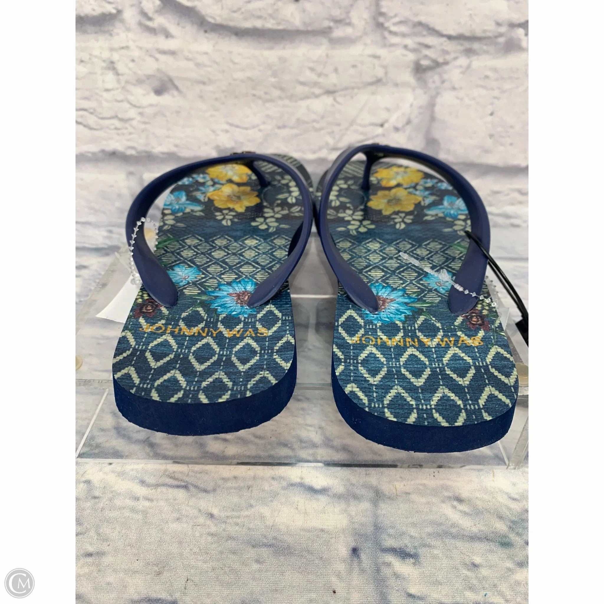 Colour Changing Flip Flops Sandals Flip Flops By Johnny Was In Blue, Size: 7