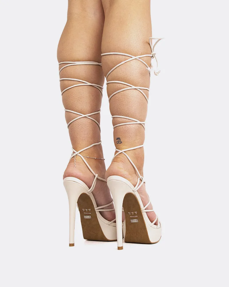 Sandals Jamaica Malibu Off White Leather