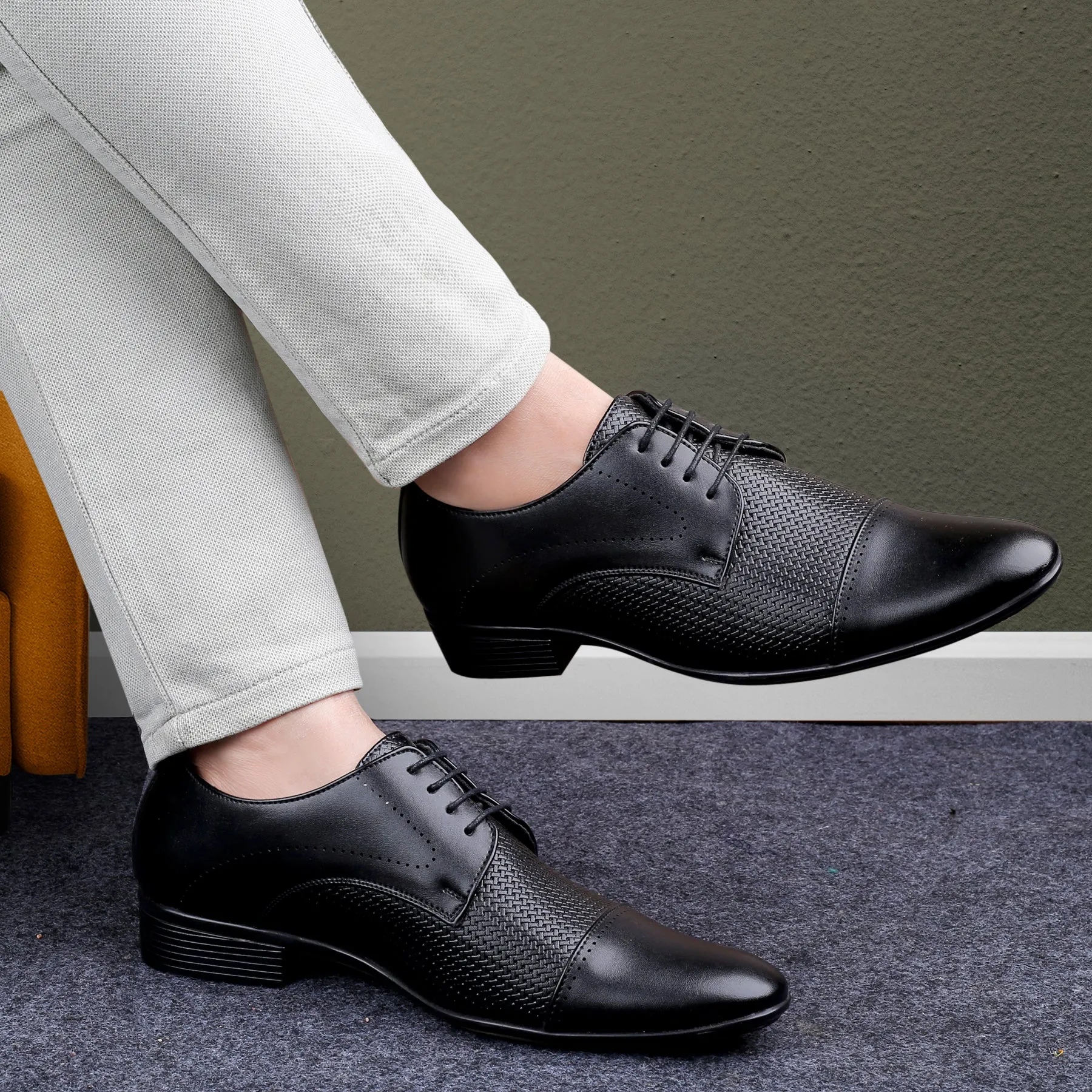 Dress Shoes In Wide Width Bacca Bucci HOMER Formal Shoes with Superior Comfort | All Day Wear Office Or Party Lace-up Shoes