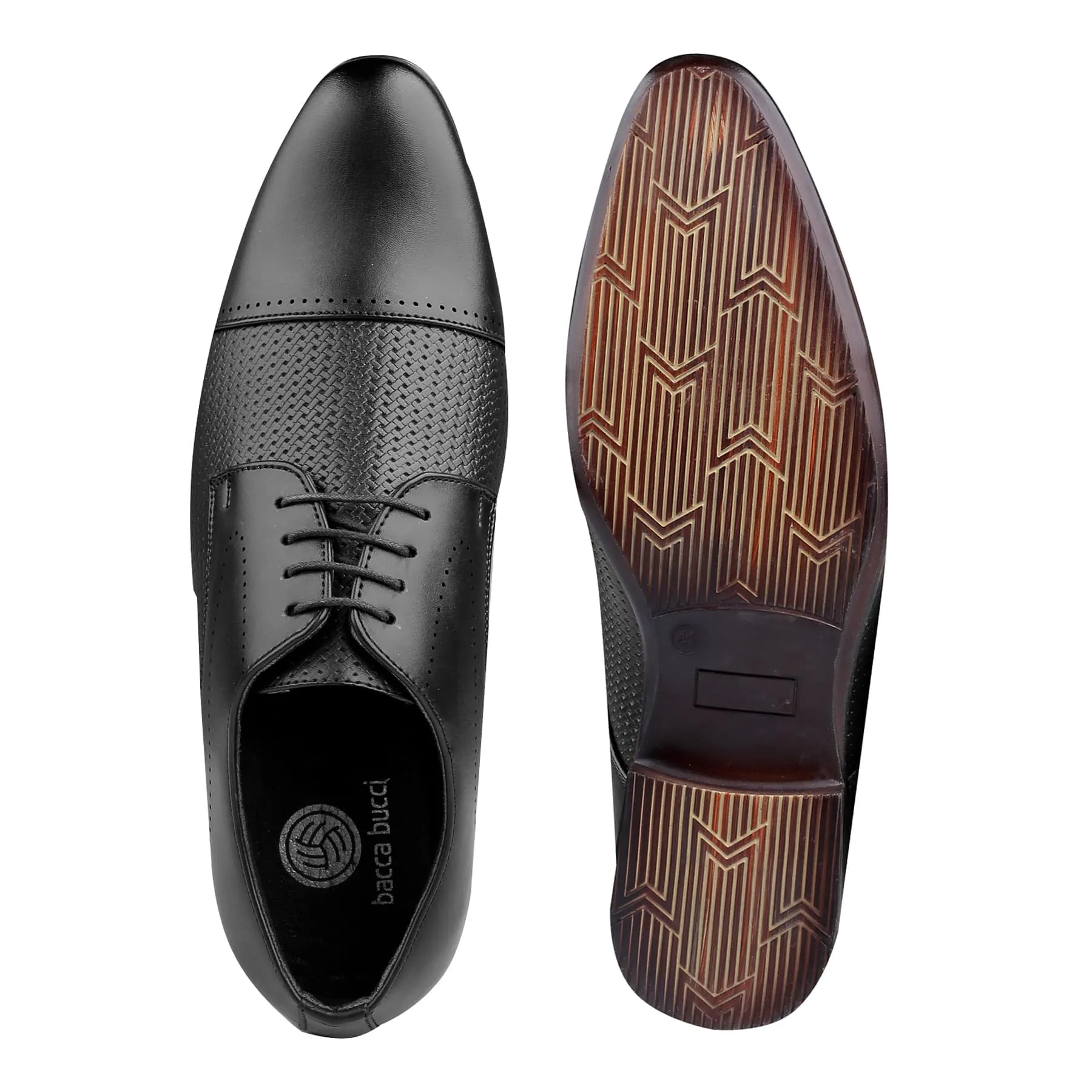 Mems Dress Shoes Bacca Bucci HOMER Formal Shoes with Superior Comfort | All Day Wear Office Or Party Lace-up Shoes