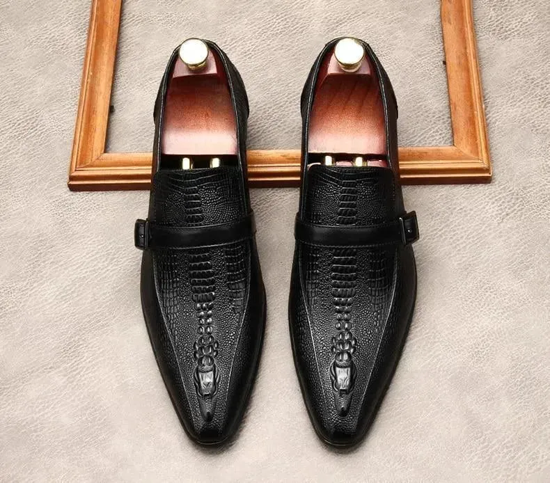 Walking Slip On Men  Dress Shoes -  Santino Leather Shoes