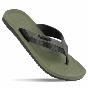 Expected Gomel Slip On Loafer Men's Flip Flop Slippers - WC4833 Olive Black