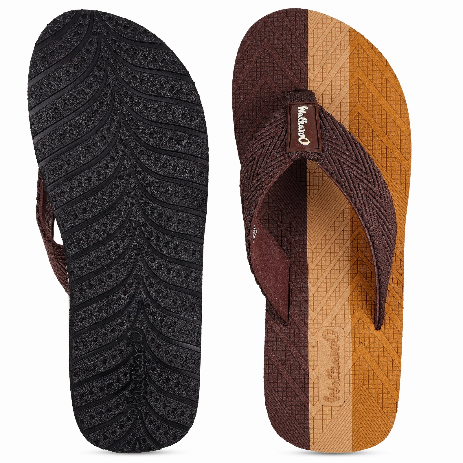 Women Slip On Sneakers Men's Flip-Flop Slippers - WC6613 Brown Tan