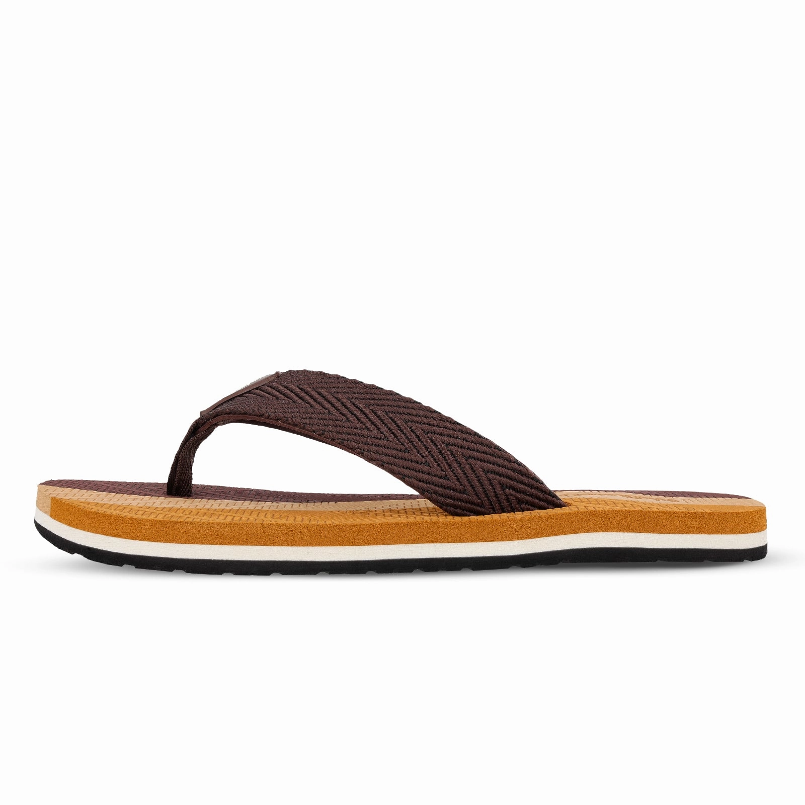 Men's Flip-Flop Slippers - WC6613 Brown Tan Slip On Shoes Winter