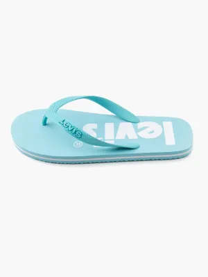 Slip On Nurse Shoes Men's Blue Debossed & Printed Logo Flip-Flops