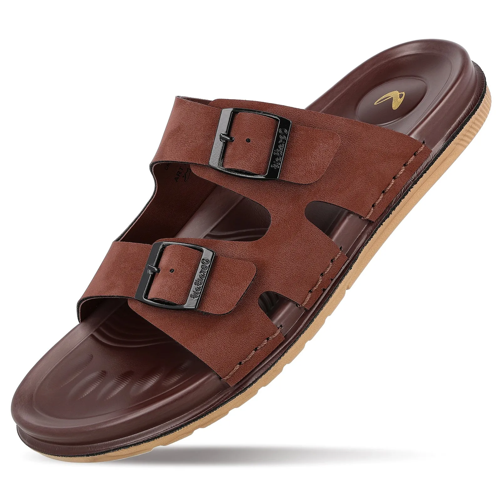 Men's Daily Wear Comfort Sandals - WGP53205 Brown Sandals Royal Caribbean Map