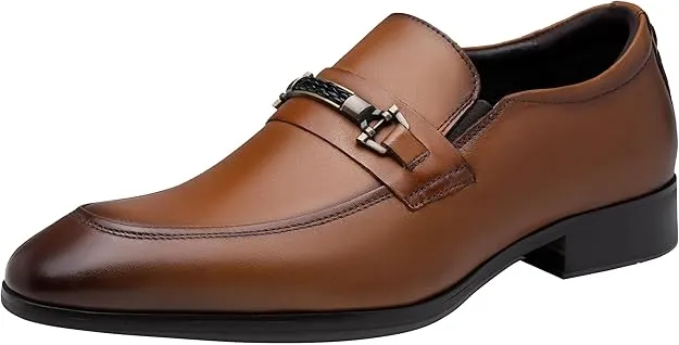 Loafers Studded Men's Dress Shoes Premium Leather Penny Loafers for Men Slip-On Formal Dress Loafers for Men