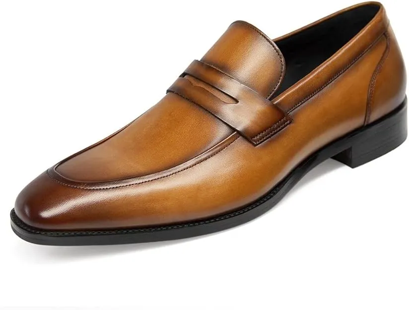 Ferragamo Sport Loafers Men's Dress Shoes Slip-On Loafers Leather Shoes for Men