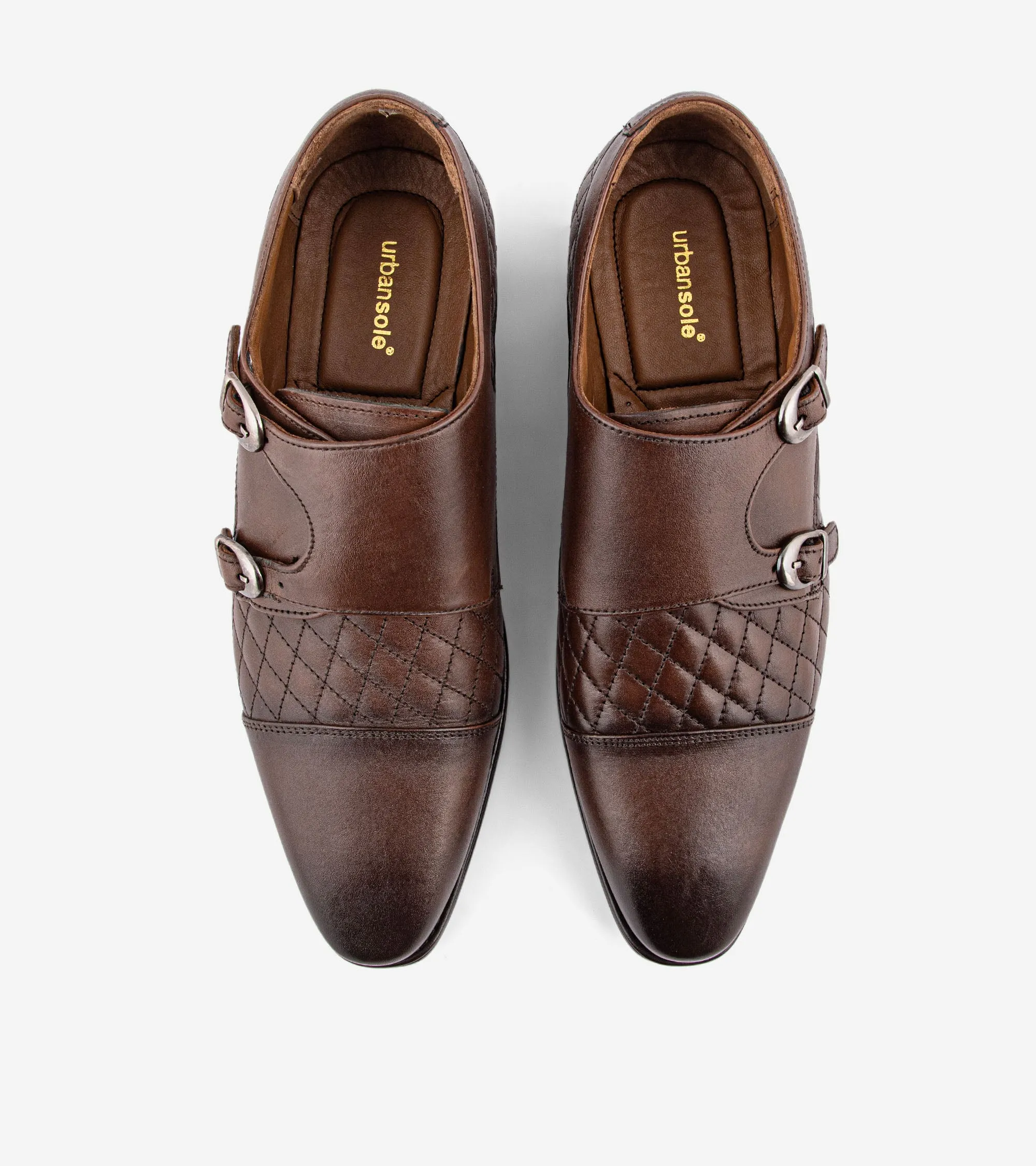 Men's Formal Shoes US-FM-4307 Low Heel Wide Toe Box Dress Shoes