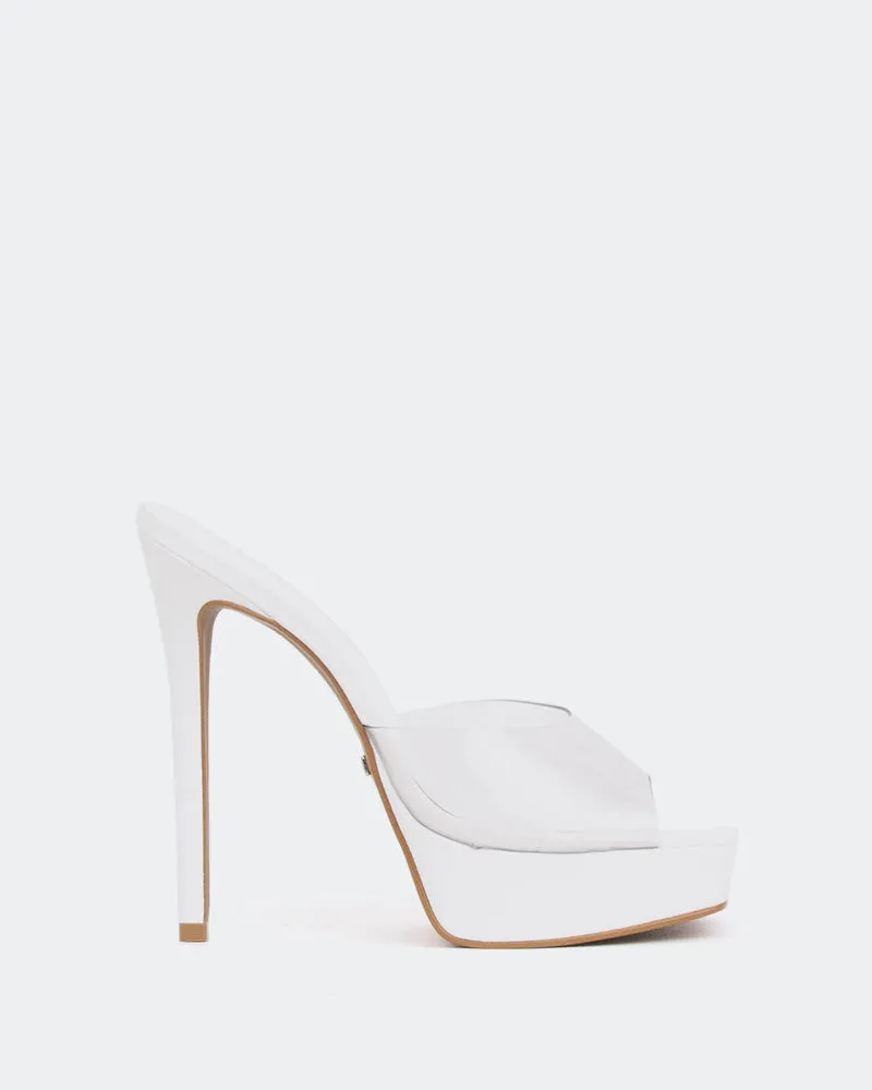 Jeffrey Campbell Linques Sandals Meredith White Clear