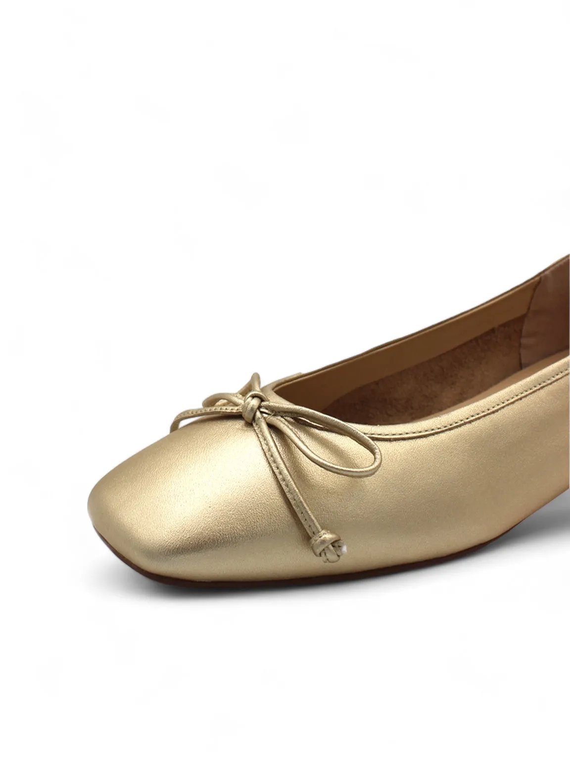Flat Bottom Lifting Shoes Metalic Fun Ballerina Flats